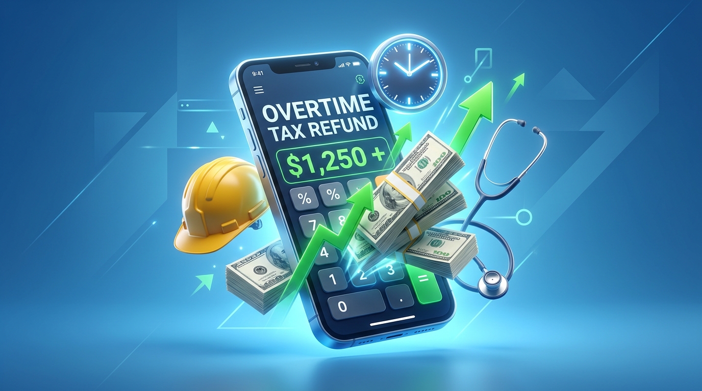 No tax on overtime refund calculator showing 2026 tax return deduction